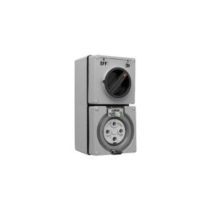 OUTLET SWITCHED IP66 4PIN 40A 500V GREY