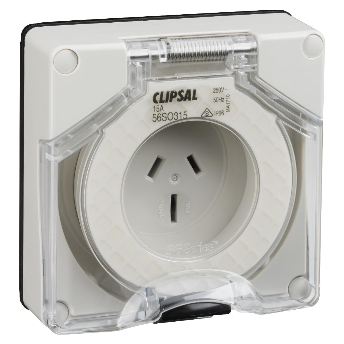 OUTLET SOCKET SURFACE 3PIN 15A L/E
