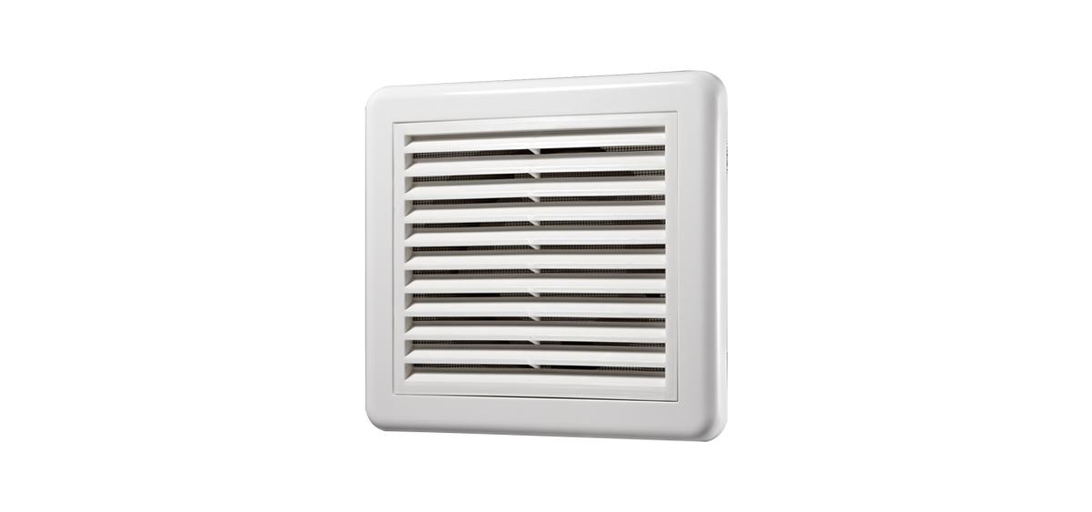 FIXED GRILLE SQUARE 100MM WHITE