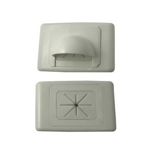 LARGE BULL NOSE OUTLET PLATE WHITE